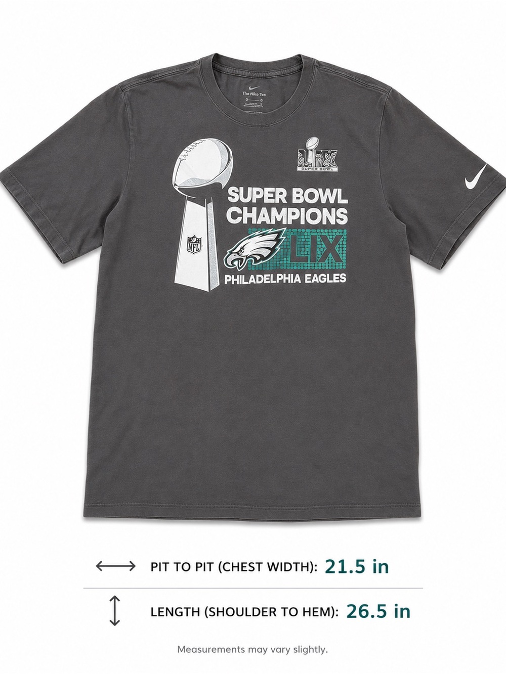 Nike Philadelphia Eagles Super Bowl LIX Champions Graphic Tee L